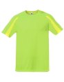 Goedkope Sportshirt Starworld Unisex Contrast Fluoricerend Groen-Fluoricerend Geel